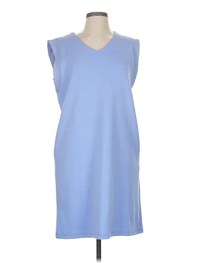 Pre-owned T By Talbots Casual Dress In Blue
