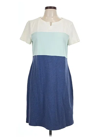 Pre-owned T By Talbots Casual Dress In Blue