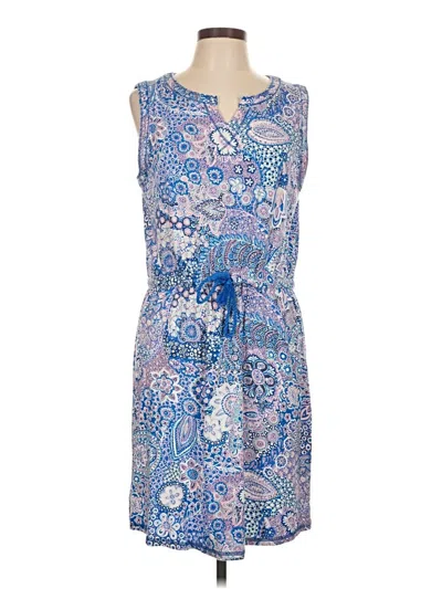Pre-owned T By Talbots Casual Dress In Blue