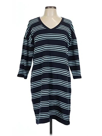 Pre-owned T By Talbots Casual Dress In Blue