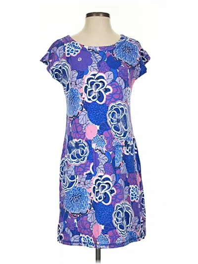 Pre-owned T By Talbots Casual Dress In Blue
