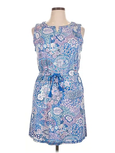 Pre-owned T By Talbots Casual Dress In Blue