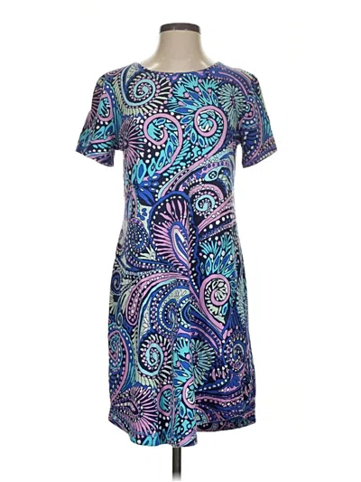 Pre-owned T By Talbots Casual Dress In Blue