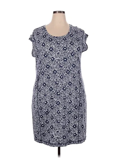 Pre-owned T By Talbots Casual Dress In Blue