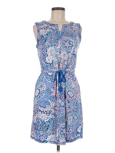 Pre-owned T By Talbots Casual Dress In Blue