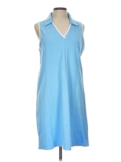 Pre-owned T By Talbots Casual Dress In Blue