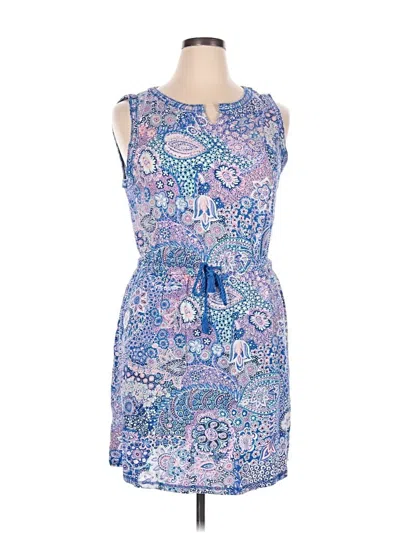 Pre-owned T By Talbots Casual Dress In Blue