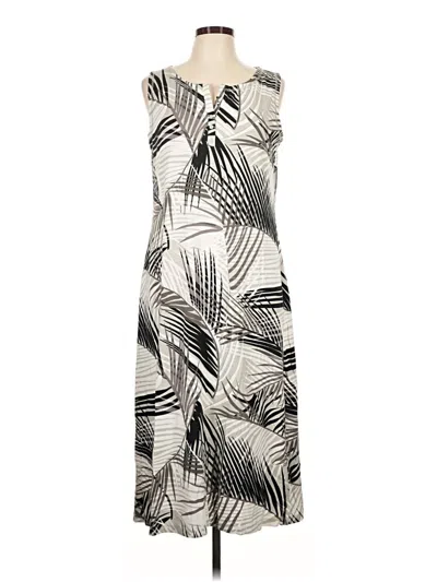 Pre-owned T By Talbots Casual Dress In Gray