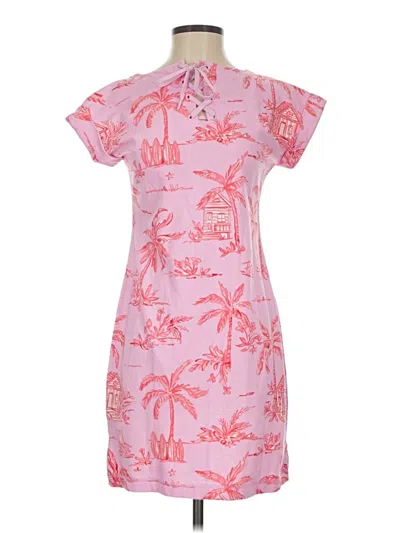 T By Talbots Casual Dress In Pink