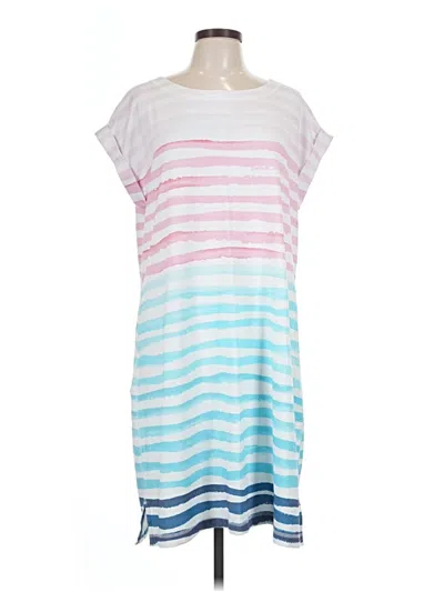 Pre-owned T By Talbots Casual Dress In White