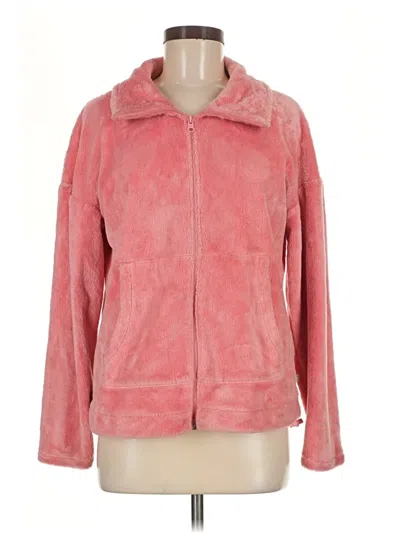 Pre-owned T By Talbots Faux Fur Jacket In Pink