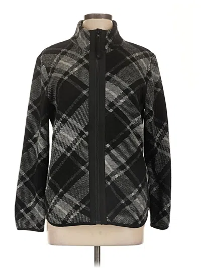 Pre-owned T By Talbots Fleece Jacket In Black