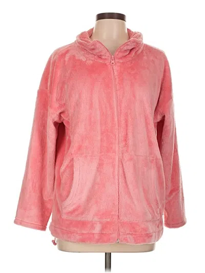 Pre-owned T By Talbots Fleece Jacket In Pink