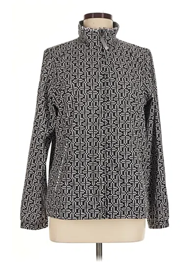 Pre-owned T By Talbots Long Sleeve Blouse In Black
