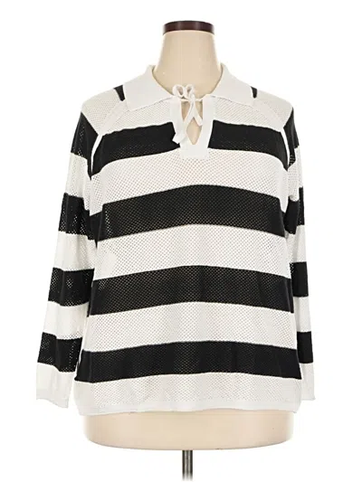 Pre-owned T By Talbots Long Sleeve Blouse In Ivory