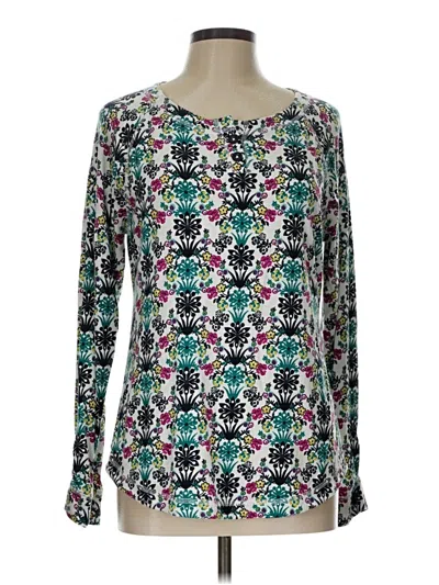 Pre-owned T By Talbots Long Sleeve Blouse In Teal