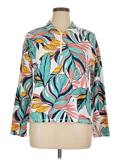 Pre-owned T By Talbots Long Sleeve Blouse In Teal