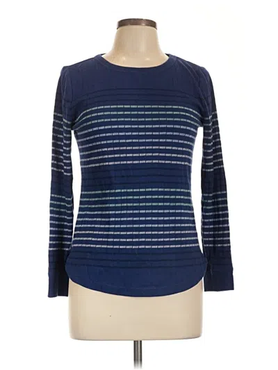 Pre-owned T By Talbots Long Sleeve Top Blue Boatneck Tops
