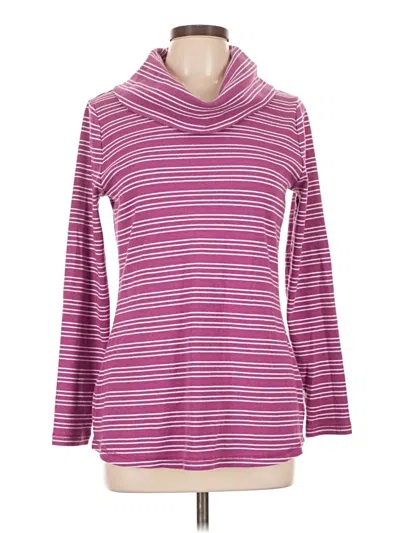 Pre-owned T By Talbots Long Sleeve Top Pink Cowl Neck Tops