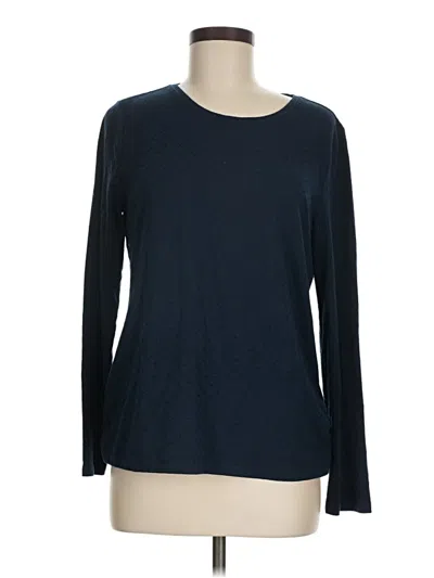 Pre-owned T By Talbots Long Sleeve T-shirt In Blue