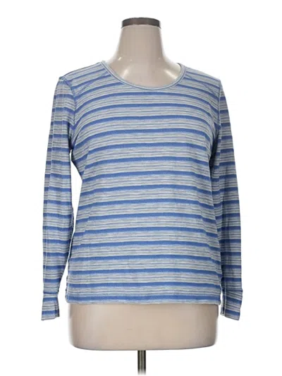 Pre-owned T By Talbots Long Sleeve T-shirt In Blue