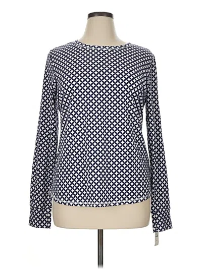 Pre-owned T By Talbots Long Sleeve T-shirt In Blue