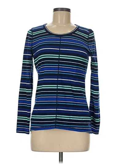 Pre-owned T By Talbots Long Sleeve T-shirt In Blue