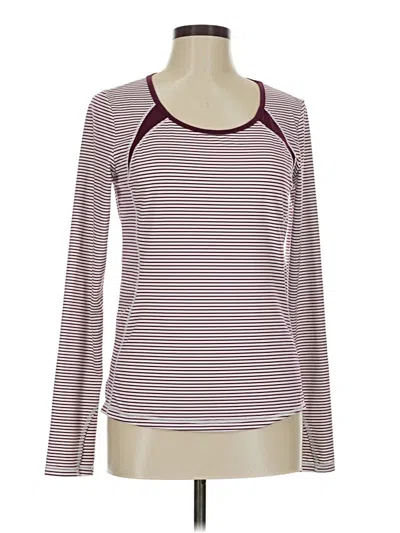 Pre-owned T By Talbots Long Sleeve T-shirt In Burgundy