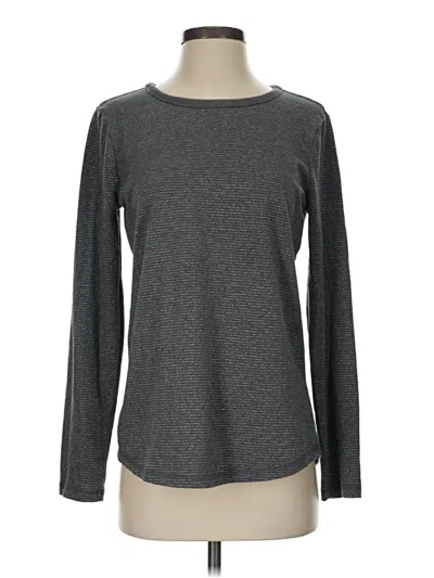 Pre-owned T By Talbots Long Sleeve T-shirt In Gray