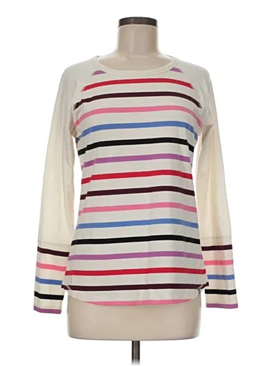 Pre-owned T By Talbots Long Sleeve T-shirt In Ivory