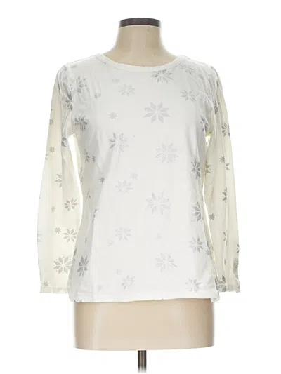 Pre-owned T By Talbots Long Sleeve T-shirt In Ivory