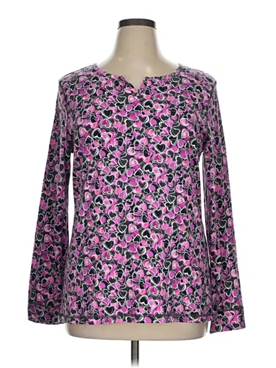 Pre-owned T By Talbots Long Sleeve T-shirt In Pink