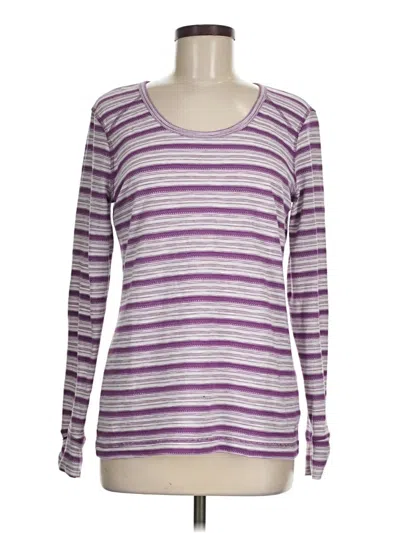 Pre-owned T By Talbots Long Sleeve T-shirt In Purple