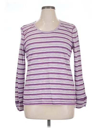 Pre-owned T By Talbots Long Sleeve T-shirt In Purple