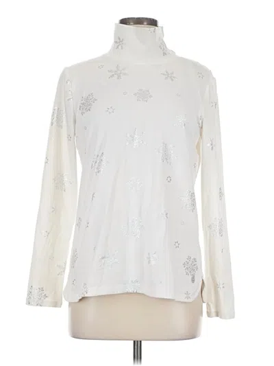 Pre-owned T By Talbots Long Sleeve T-shirt In Silver