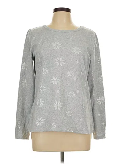 Pre-owned T By Talbots Long Sleeve T-shirt In Silver