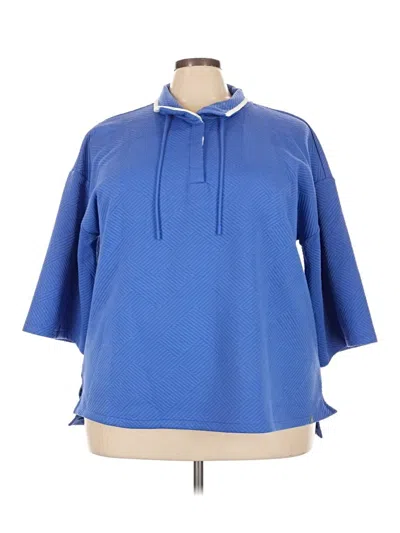Pre-owned T By Talbots Poncho In Blue