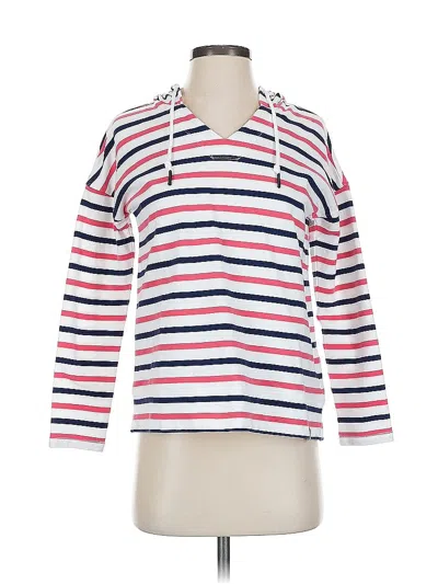 Pre-owned T By Talbots Pullover Hoodie In White