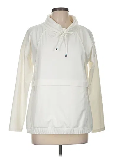 Pre-owned T By Talbots Pullover Hoodie In White