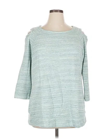 Pre-owned T By Talbots Pullover Sweater In Blue