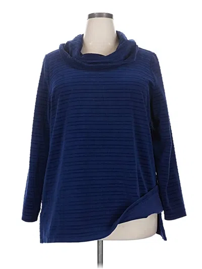 Pre-owned T By Talbots Pullover Sweater In Blue