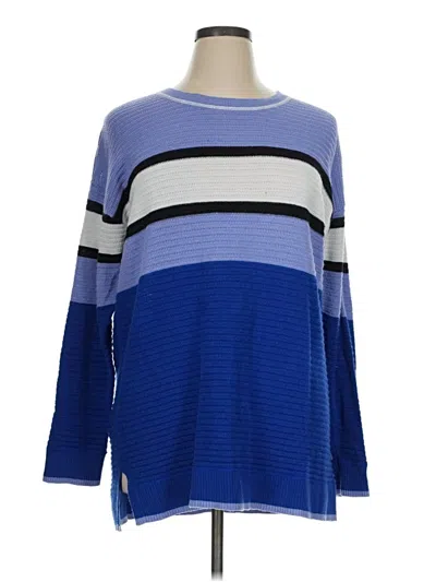 Pre-owned T By Talbots Pullover Sweater In Blue
