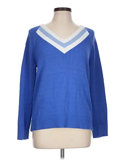 Pre-owned T By Talbots Pullover Sweater In Blue
