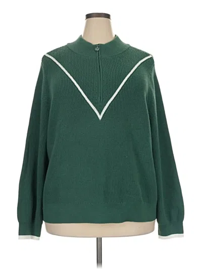 Pre-owned T By Talbots Pullover Sweater In Green