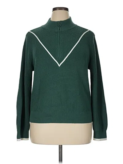 Pre-owned T By Talbots Pullover Sweater In Green