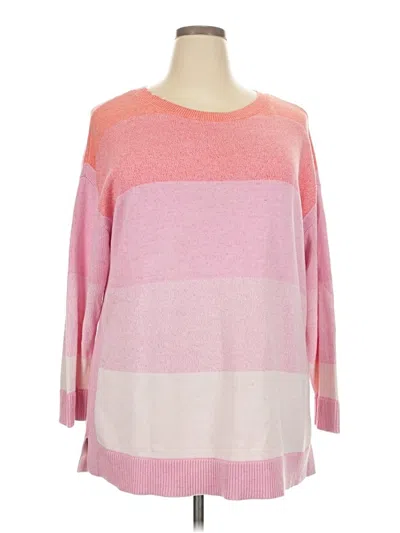 Pre-owned T By Talbots Pullover Sweater In Pink