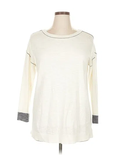 Pre-owned T By Talbots Pullover Sweater In White