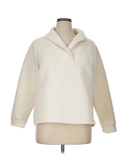 Pre-owned T By Talbots Pullover Sweater In White