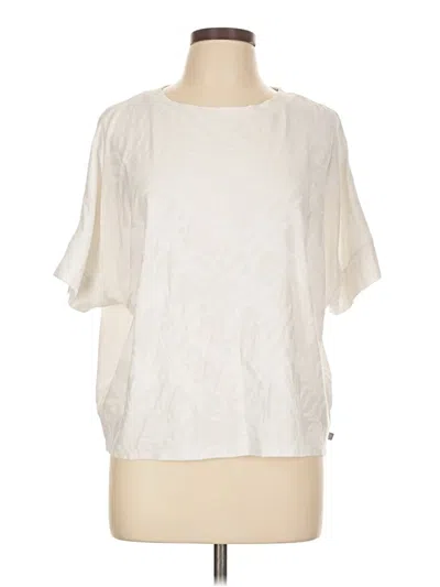 Pre-owned T By Talbots Short Sleeve Blouse In Ivory