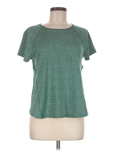Pre-owned T By Talbots Short Sleeve Top Green Crew Neck Tops